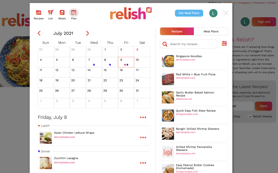 What’s for Dinner? Fexy Launches Relish+ To Make Weeknight Dinner Decisions a Snap!